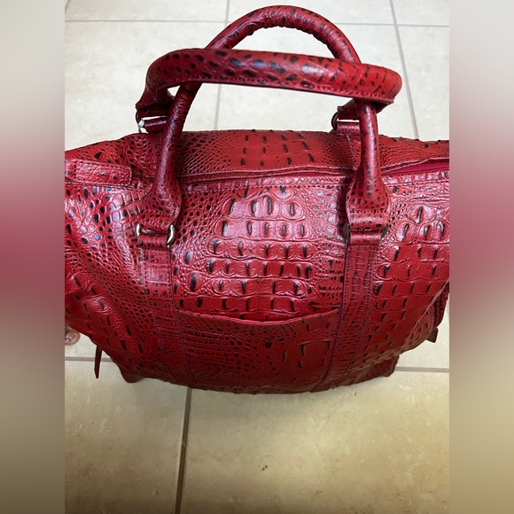 New Cleo and Patek Red Ostrich Tote Bag - Picture 2 of 15